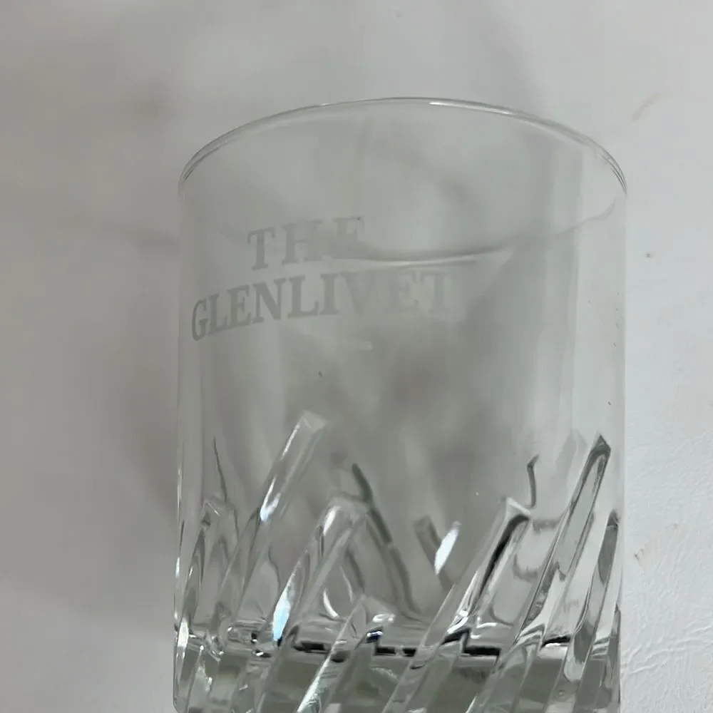 The Glenlivet 8 Oz  Rock Highball Blended Scotch Whiskey Cocktail Cut Clear Glas